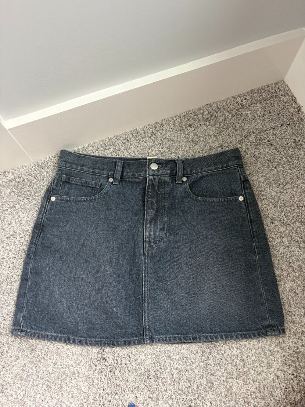 Black Denim Madewell Skirt